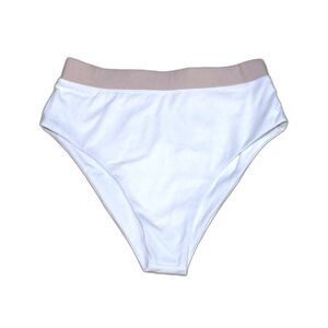 Lulus White Swim Suit Bikini Bottoms High Waist Size Small New